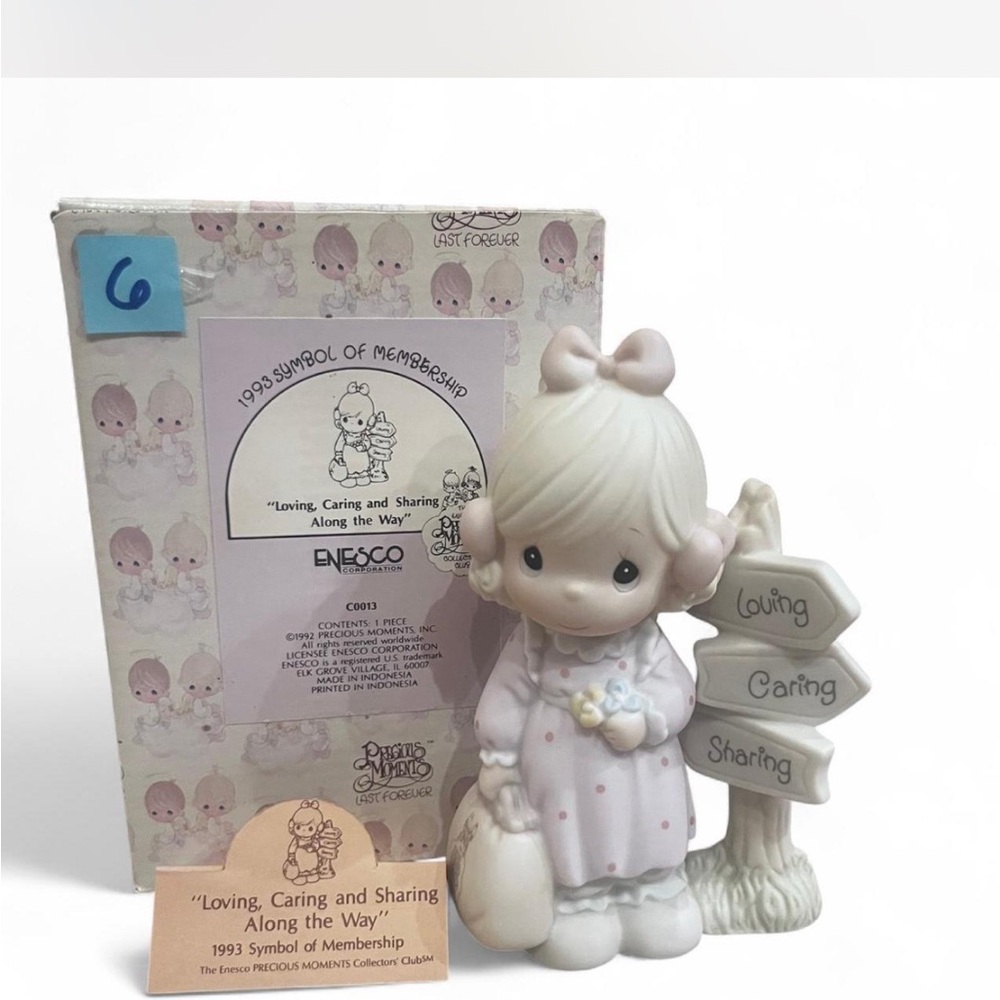 Vintage Precious Moments ‘Loving, Caring and Sharing Along the way’ Figurine